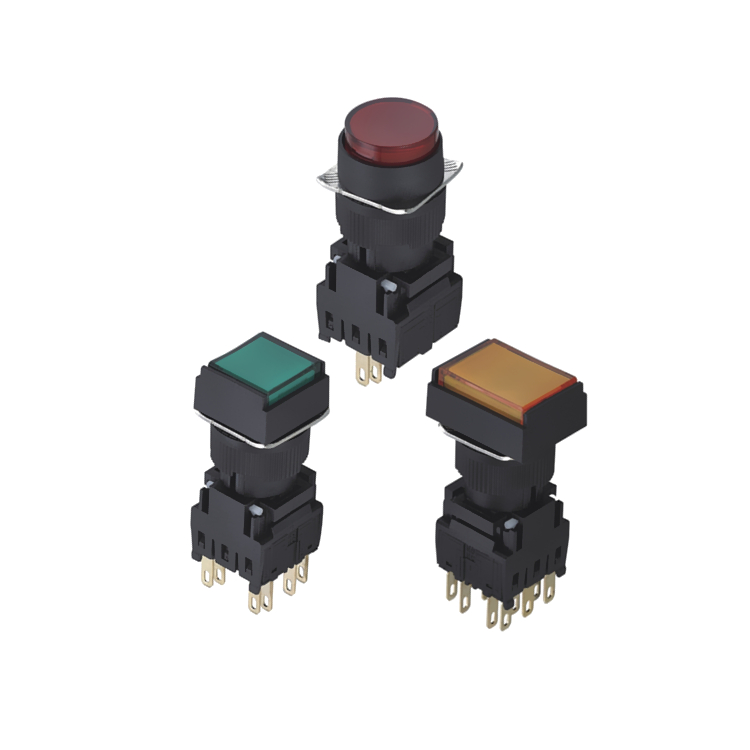 16mm多組電路按鈕開關 16mm多組電路按鈕開關