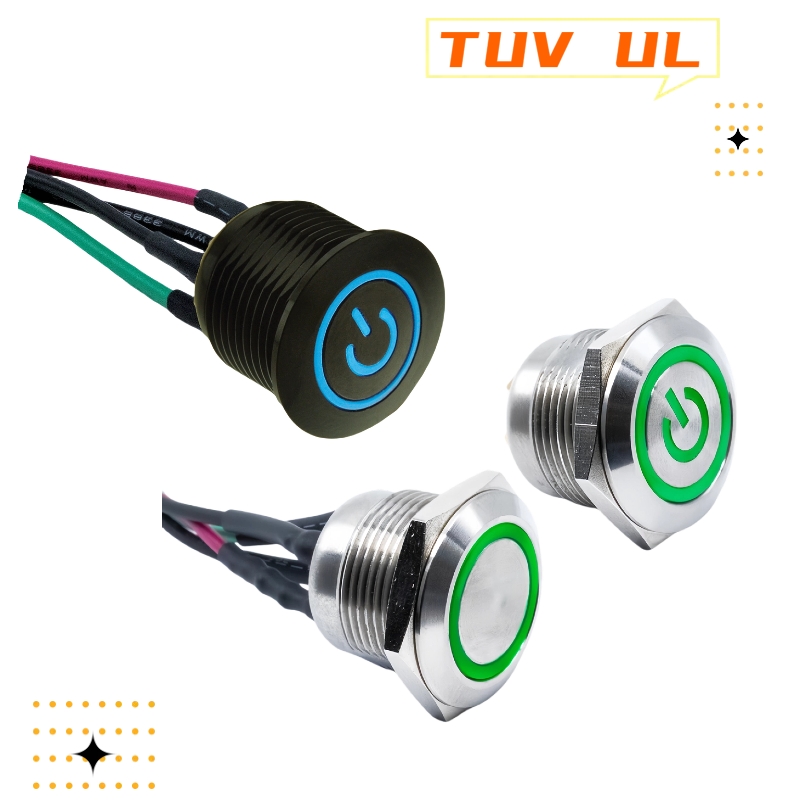 16mm復位金屬按鈕開關 16mm復位金屬按鈕開關