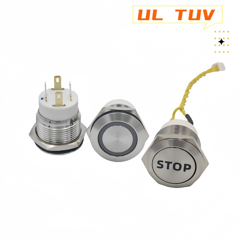 19mm復(fù)位金屬按鈕開關(guān)