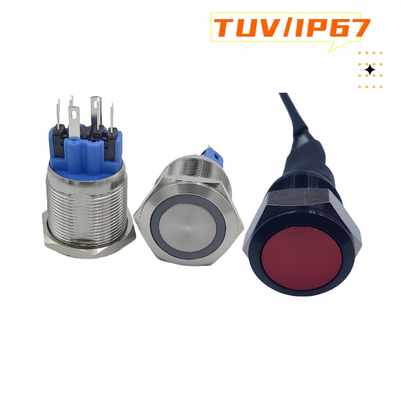 22mm金屬按鈕開關IP67